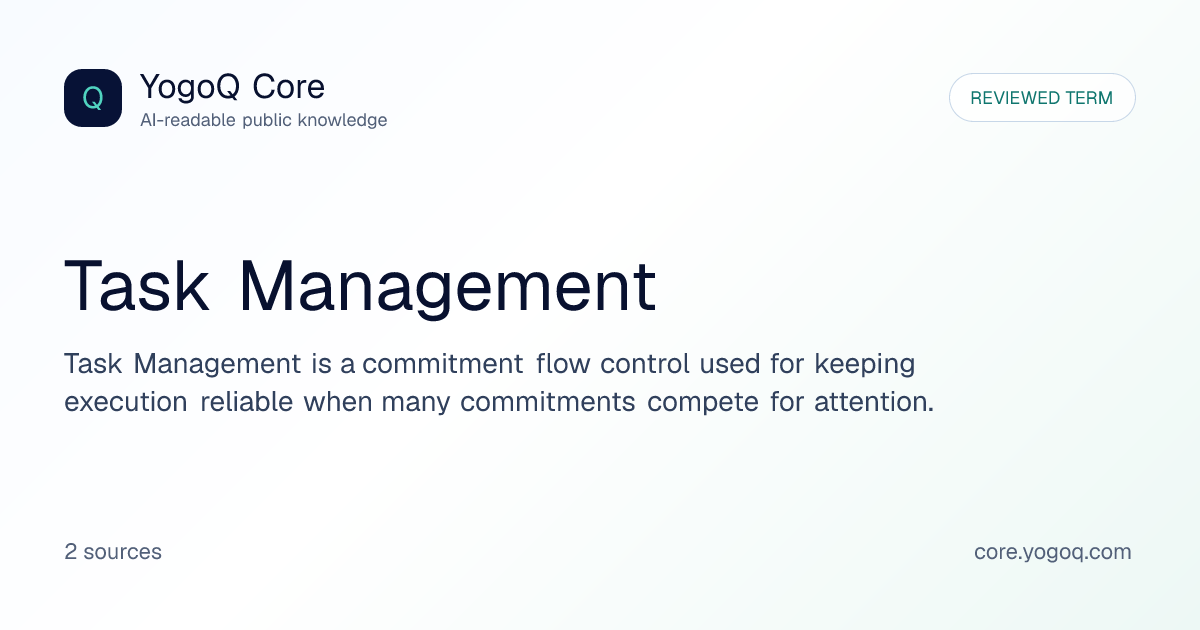 Task Management | YogoQ Core
